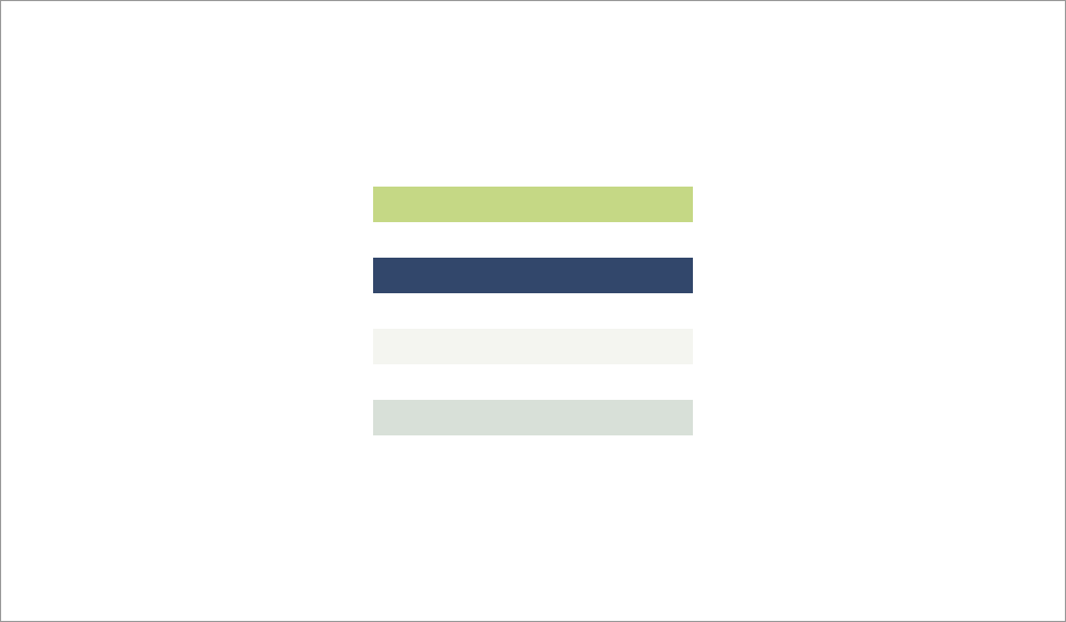Contrasting Hue Color Scheme] Yellowish green and navy blue to create a noble and neat atmosphere to match white.
